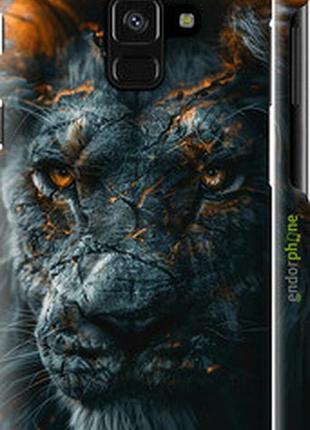 Чехол на samsung galaxy a8 2018 a530f пламенный лев "6153m-1344-2448"