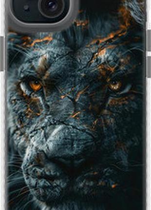 Чехол на iphone 15 plus пламенный лев "6153pm-3097-2448"