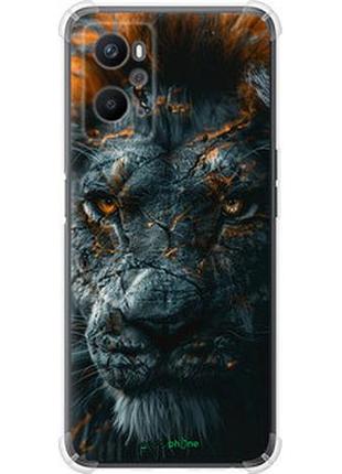 Чехол на oppo a96 пламенный лев "6153sp-2598-2448"