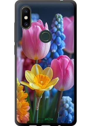 Чехол на xiaomi mi mix 2s весенние цветы "6058b-1438-2448"