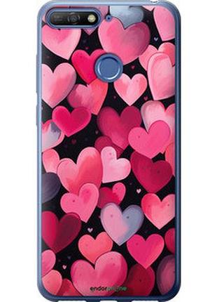 Чехол на huawei honor 7a pro сердечки 4 "5662u-1440-2448"