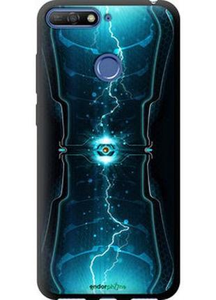 Чехол на huawei honor 7c молнии в цилиндре "120b-1411-2448"
