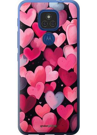 Чехол на motorola e7 plus сердечки 4 "5662u-2107-2448"