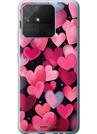 Чехол на realme narzo 50a сердечки 4 "5662u-2514-2448"
