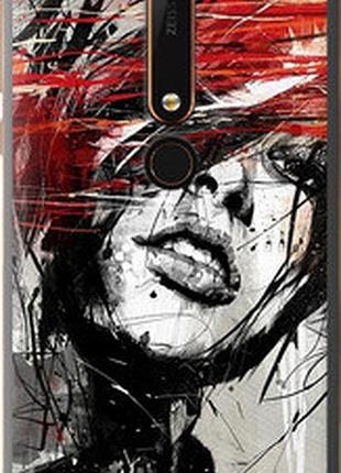 Чехол на nokia 6 2018 лицо девушки "1162u-1386-2448"