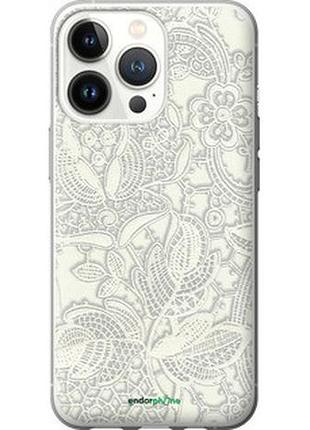 Чехол на iphone 13 pro белое кружево "4383t-2372-2448"
