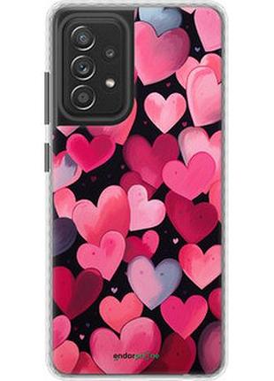 Чехол на samsung galaxy a52 сердечки 4 "5662pc-2251-2448"