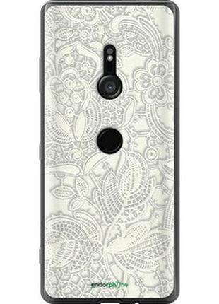 Чехол на sony xperia xz3 h9436 белое кружево "4383u-1540-2448"