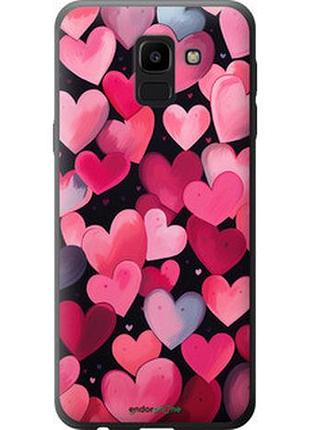 Чехол на samsung galaxy j6 2018 сердечки 4 "5662u-1486-2448"