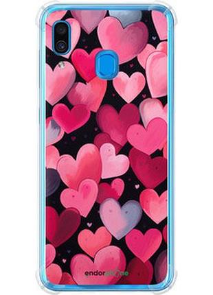 Чехол на samsung galaxy a20 2019 a205f сердечки 4 "5662sp-1761-2448"