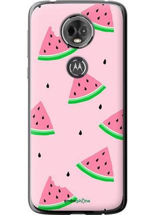 Чохол на motorola moto e5 plus рожевий кавун "4314u-1412-2448"