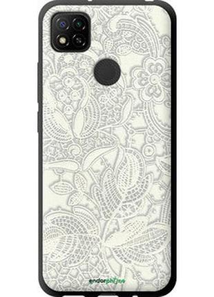 Чехол на xiaomi redmi 9c белое кружево "4383b-2035-2448"