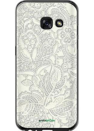 Чехол на samsung galaxy a3 (2017) белое кружево "4383t-443-2448"