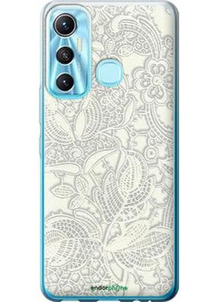 Чехол на infinix hot 11 белое кружево "4383u-2762-2448"