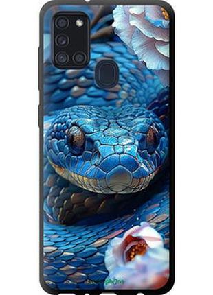 Чехол на samsung galaxy a21s a217f blue snake "6079b-1943-2448"