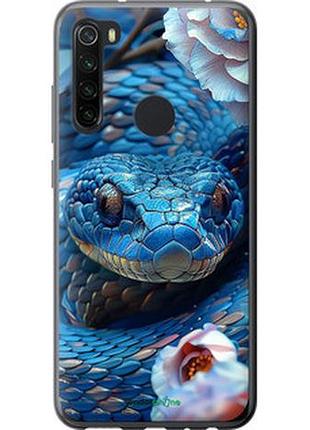 Чехол на xiaomi redmi note 8 blue snake "6079t-1787-2448"