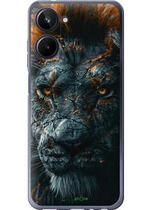 Чехол на realme 10 пламенный лев "6153u-2946-2448"