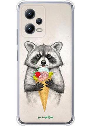 Чехол на xiaomi poco x5 5g енотик с мороженым "4602sp-3016-2448"