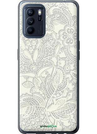 Чехол на oppo reno6 z белое кружево "4383u-2477-2448"