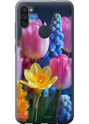 Чехол на samsung galaxy m11 m115f весенние цветы "6058t-1905-2448"