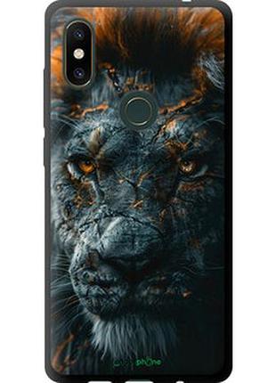Чехол на xiaomi mi mix 2s пламенный лев "6153b-1438-2448"