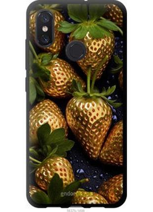 Чехол на xiaomi mi8 золотая клубника "5637b-1499-2448"