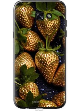 Чехол на samsung galaxy a7 (2017) золотая клубника "5637t-445-2448"