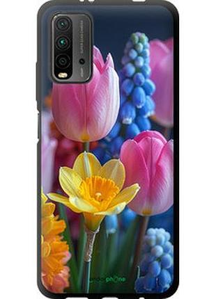 Чехол на xiaomi redmi 9t весенние цветы "6058b-2257-2448"
