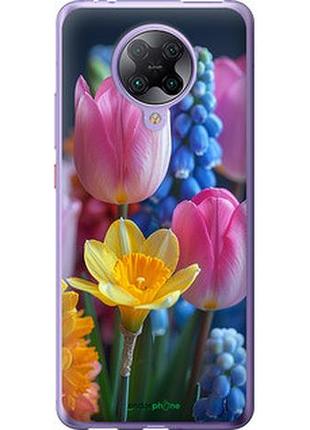 Чехол на xiaomi redmi k30 pro весенние цветы "6058u-1899-2448"