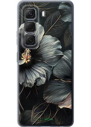 Чехол на infinix hot 50 4g черные цветы "6031u-3820-2448"