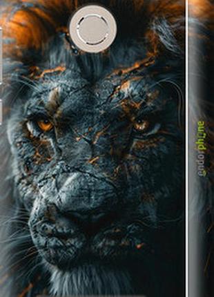 Чехол на xiaomi redmi 3 pro пламенный лев "6153m-341-2448"