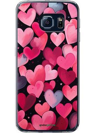 Чехол на samsung galaxy s6 g920 сердечки 4 "5662u-80-2448"