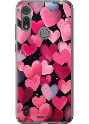Чехол на motorola e6i сердечки 4 "5662u-2355-2448"