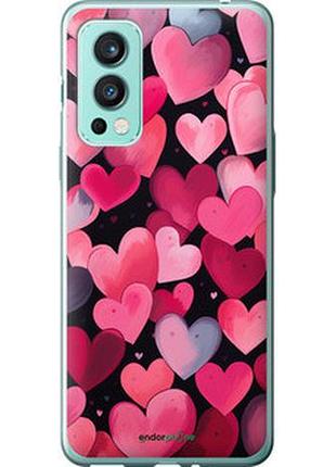 Чехол на oneplus nord 2 сердечки 4 "5662u-2468-2448"