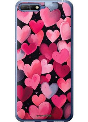 Чехол на huawei y6 2018 сердечки 4 "5662t-1637-2448"