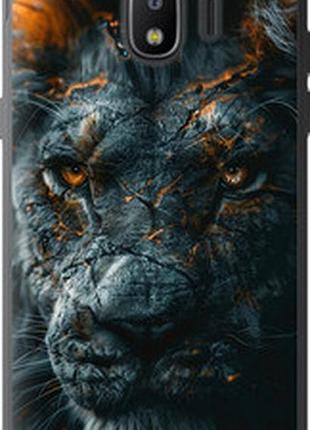 Чехол на samsung galaxy j2 2018 пламенный лев "6153u-1351-2448"