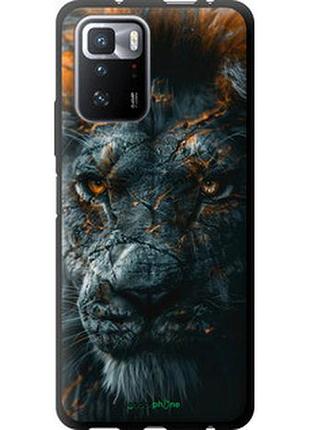 Чехол на xiaomi poco x3 gt пламенный лев "6153b-2511-2448"