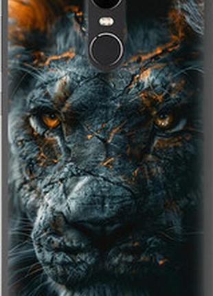Чехол на xiaomi redmi note 4x пламенный лев "6153t-951-2448"