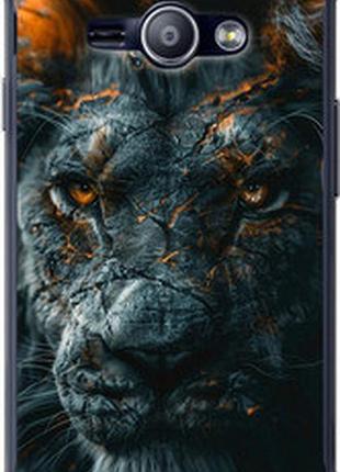 Чехол на samsung galaxy j1 ace j110h пламенный лев "6153t-215-2448"