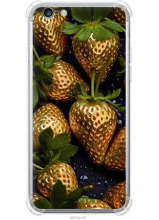 Чехол на iphone 6 plus золотая клубника "5637sp-48-2448"