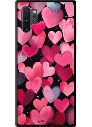 Чехол на samsung galaxy note 10 plus сердечки 4 "5662b-1756-2448"