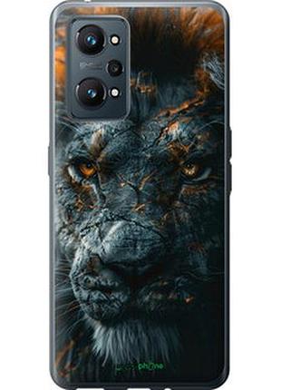 Чехол на realme gt neo 2 пламенный лев "6153u-2489-2448"