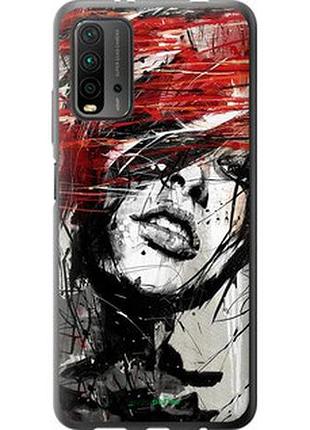 Чехол на xiaomi redmi 9t лицо девушки "1162t-2257-2448"