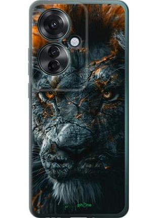 Чехол на oppo reno11 f пламенный лев "6153u-3671-2448"