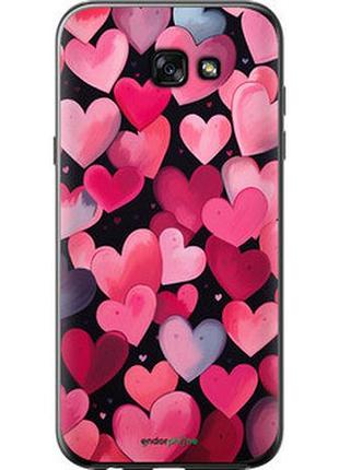Чехол на samsung galaxy a7 (2017) сердечки 4 "5662t-445-2448"