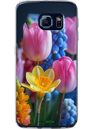 Чехол на samsung galaxy s6 edge g925f весенние цветы "6058u-83-2448"
