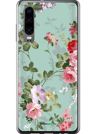 Чехол на huawei p30 цветочные обои 2 "862u-1622-2448"