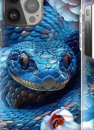 Чехол на iphone 13 pro max blue snake "6079m-2371-2448"