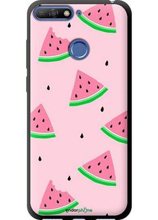Чехол на huawei honor 7c розовый арбуз "4314b-1411-2448"