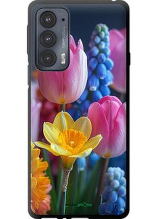 Чехол на motorola edge 20 весенние цветы "6058b-2497-2448"